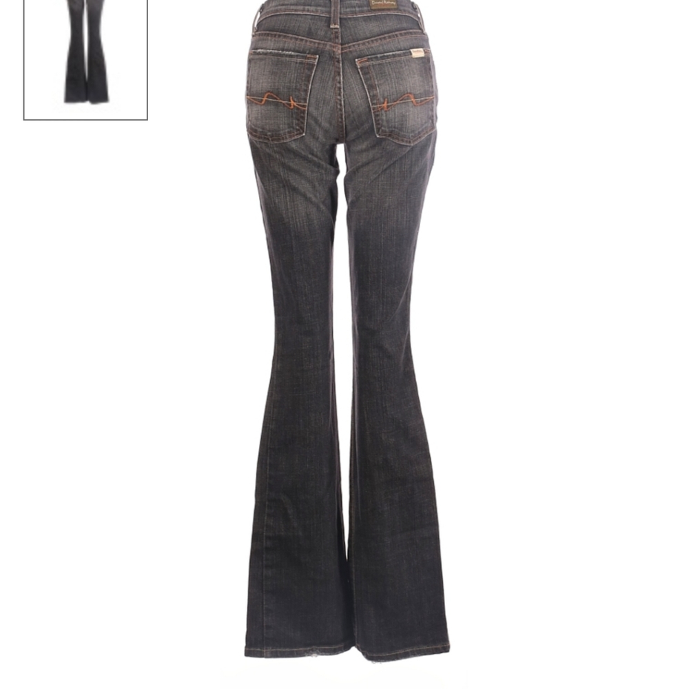 David Kahn Washed Black Mid Rise Flare Jeans Size 31×31 - Picture 16 of 16